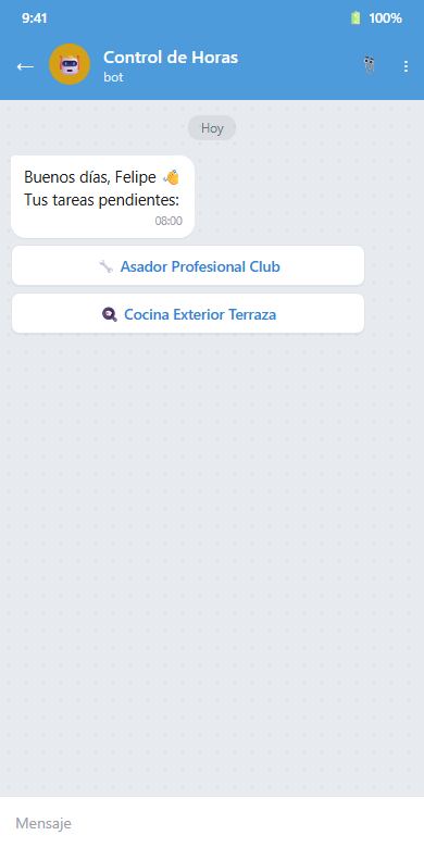 Bot de Telegram con tareas pendientes del día